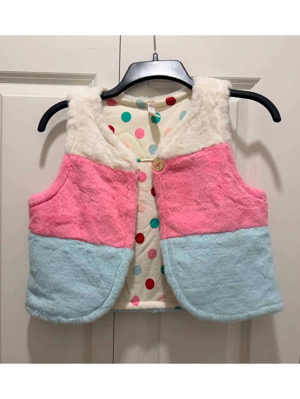 Matilda Jane Girls' Colorblock Faux Fur Vest - Size 12